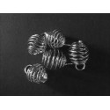 5x silberfarben Spirale Schmuckanhänger 8x13mm - Schmuckzubehör