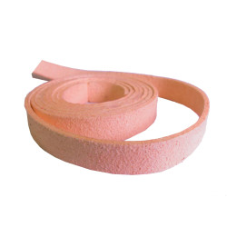 1m rosa Kunstlederband 10mm rosa Schmuckband in Wildlederoptik für Armbänder - Schmuckzubehör Lederband