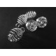 5x Spirale Schmuckanhänger ca. 8x12 mm platinfarben