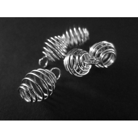 Leisure-Beads - 5x Spirale 9x12mm Schmuckanhänger - Schmuckzubehör Anhänger