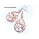 1x rose goldfarben Anhänger mit Blumen ca. 32x21mm rose goldfarben Schmuckanhänger - rose goldfarben Schmuckzubehör - Leisure-Beads DIY