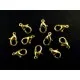 10x Karabinerhaken goldfarben glatt 10 mm - Leisure-Beads DIY