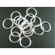 Hellsilberfarbene Biegeringe 10mm x 0,9mm rund - Schmuckzubehör Biegering - Leisure-Beads DIY