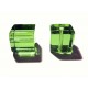 4x Hellgrüne Kristallglas Würfel Perlen 10x10mm grüne Cubes - Glasschmuck Schmuckzubehör