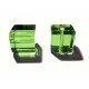 4x Hellgrüne Kristallglas Würfel Perlen 10x10mm grüne Cubes - Glasschmuck Schmuckzubehör - Leisure-Beads DIY