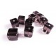 4x Lila 10x10mm Kristallglas Würfel Perlen Cubes - Glasschmuck Schmuckzubehör