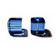 4x Blaue Kristallglas Würfel Perlen 10x10mm Cubes - Glasschmuck Schmuckzubehör