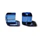 4x Blaue Kristallglas Würfel Perlen 10x10mm Cubes - Glasschmuck Schmuckzubehör - Leisure-Beads DIY