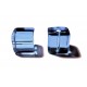 4x Hellblaue Kristallglas Würfel Perlen 10x10mm Cubes - Glasschmuck Schmuckzubehör