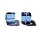 4x Hellblaue Kristallglas Würfel Perlen 10x10mm Cubes - Glasschmuck Schmuckzubehör - Leisure-Beads DIY
