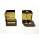 4x Light Topaz 10x10mm Kristallglas Würfel Perlen Cubes - Glasschmuck Schmuckzubehör