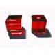 4x Rote Kristallglas Würfel Perlen 10x10mm Cubes - Glasschmuck Schmuckzubehör