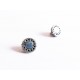 1x silber Kugel Strass Magnetverschluss 16x10mm silber Schmuckverschluss mit Strass - Schmuckzubehör Magnetverschluss