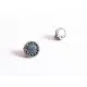 1x silber Kugel Strass Magnetverschluss 16x10mm silber Schmuckverschluss mit Strass - Schmuckzubehör Magnetverschluss - Leisure-Beads DIY