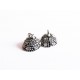 1x silber Kugel Strass Magnetverschluss 16x10mm silber Schmuckverschluss mit Strass - Schmuckzubehör Magnetverschluss