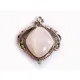 1x goldfarben Anhänger ca. 50x57x12mm mit rosa Stein und Strass - Schmuckzubehör - Leisure-Beads DIY