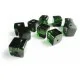 10x Grüne Kristallglas Würfel Perlen 8 x 8 mm - Leisure-Beads DIY