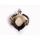 1x goldfarben Anhänger ca. 50x57x12mm mit rosa Stein und Strass - Schmuckzubehör - Leisure-Beads DIY