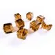 4x braune 10x10mm Kristallglas Würfel Perlen mit geschliffener Kante - Glasschmuck Schmuckzubehör - Leisure-Beads DIY