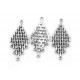 2x silber Kettenverbinder 47x22mm Chandelierverteiler silber Collierverteiler Kettenverteiler - Schmuckzubehör