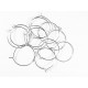 12x silber Weinglasringe Creolen ca.25x20mm silberfarben - Tischdeko Weinglasringe