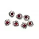 1x Herz Strass Anhänger ca. 12x10mm silber roter Herz Anhänger Herz Schmuckanhänger - Schmuckzubehör - Leisure-Beads DIY