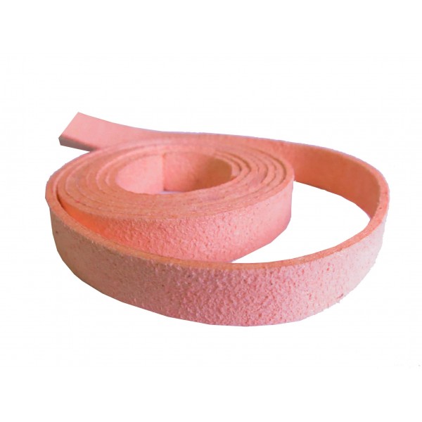 1m rosa Kunstlederband 10mm x 1mm rosa Schmuckband in Wildlederoptik für Armbänder - Schmuckzubehör Lederband - Leisure-Beads DIY