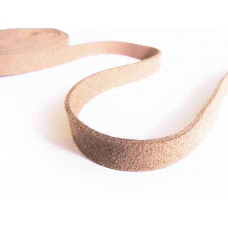 Leisure-Beads - 1m hellbraunes Kunstlederband 10mm x 1mm hellbraunes Schmuckband in Wildlederoptik für Armbänder - Schmuckzubehör Lederband