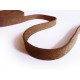 1m dunkelbraunes Kunstlederband 10x1mm dunkelhellbraunes Schmuckband in Wildlederoptik für Armbänder - Schmuckzubehör Lederband