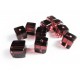 10x Amethystfarbene Lila Kristallglas Würfel Perlen 8 x 8 mm