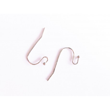 Leisure-Beads - 10x silberfarben Ohrhaken 20x12mm zum Einhängen - Schmuckzubehör zum Ohrringe selbermachen