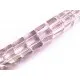 4x Rosa 10x10mm Kristallglas Würfel Perlen Cubes - Glasschmuck Schmuckzubehör - Leisure-Beads DIY