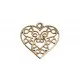 1x antikgoldfarben Herz Anhänger ca. 21x20mm goldfarbener Herz Schmuck Anhänger - Schmuckzubehör - Leisure-Beads DIY