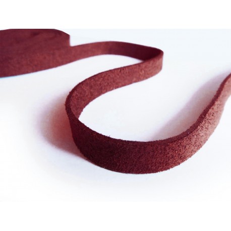 Leisure-Beads - 1m bordeaux Wildlederband 10mm x 1,5mm für Armbänder - Schmuckzubehör Lederband