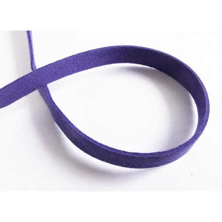 Leisure-Beads - 1m dunkelviolettes Wildlederband 10mm x 1,5mm für Armbänder - Schmuckzubehör Lederband