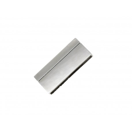 Leisure-Beads - 1x silberfarben Magnetverschluss 42x20mm Innen 40x2,7mm - Schmuckzubehör