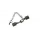 1x gunmetal Verschluss zum Einkleben 10x6mm Innen 5mm Endkappe mit Karabiner zum Einkleben - Schmuckzubehör Endkappe - Leisure-Beads DIY