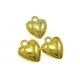 2x 18K vergoldete Herz Acryl Anhänger ca. 14x16mm goldfarbene Schmuckanhänger - goldfarben Schmuckzubehör
