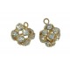 1x goldfarben Würfel mit Strass Schmuckanhänger ca. 12x12mm goldfarben Strasswürfel - goldfarben Schmuckzubehör
