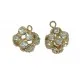 1x goldfarben Würfel mit Strass Schmuckanhänger ca. 12x12mm goldfarben Strasswürfel - goldfarben Schmuckzubehör - Leisure-Beads DIY