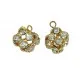 1x goldfarben Würfel mit Strass Schmuckanhänger ca. 12x12mm goldfarben Strasswürfel - goldfarben Schmuckzubehör - Leisure-Beads DIY