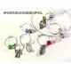 12x silber Weinglasringe Creolen ca.25x20mm silberfarben - Tischdeko Weinglasringe - Leisure-Beads DIY