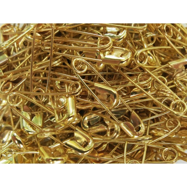 500x goldfarben Sicherheitsnadeln 19x5mm goldfarbene Sicherheitsnadeln - Schmuckzubehör - Leisure-Beads DIY