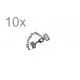 10x 10mm Bandklemme gunmetal Verschluss mit Karabiner und Kette dunkel metallfarben / schwarz - gunmetal Schmuckzubehör - Leisure-Beads DIY