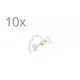 10x 10mm Bandklemme hellsilber Verschluss mit Karabiner und Kette platinfarben - Schmuckzubehör - Leisure-Beads DIY