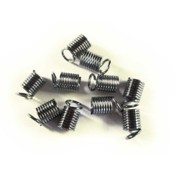Leisure-Beads - 10x gunmetal Spiralendkappe Innen 4mm 9x5mm Endkappen - Schmuckzubehör