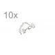 10x 10mm Bandklemme silber Verschluss mit Karabiner und Kette silberfarben - Schmuckzubehör - Leisure-Beads DIY
