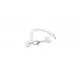 1x 7mm Bandklemme hellsilber Verschluss mit Karabiner und Kette platinfarben - Schmuckzubehör - Leisure-Beads DIY