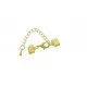 1x 7mm Bandklemme goldfarben Verschluss mit Karabiner und Kette - Schmuckzubehör - Leisure-Beads DIY