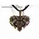 1x großer Herz Anhänger ca. 37x32x9mm bronzefarbener Schmuckanhänger - Schmuckzubehör - Leisure-Beads DIY